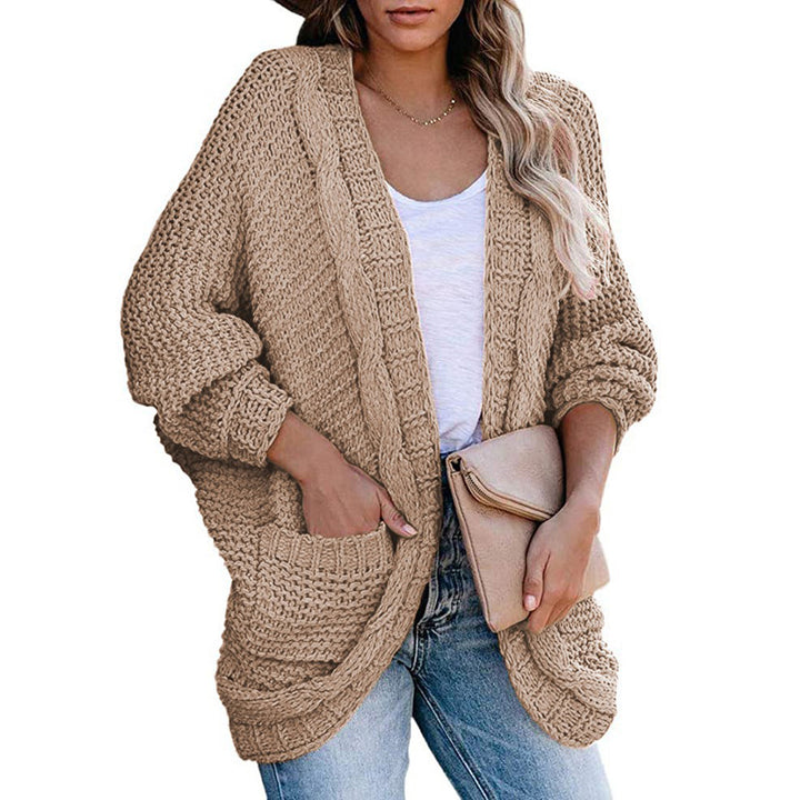 Damen Grobstrickcardigan mit lässiger Silhouette und großen Taschen Drune