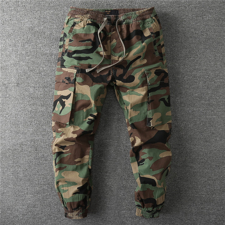 Herren Cargo-Jogginghose mit elastischem Bund, Kordelzug und aufgesetzten Taschen Drune
