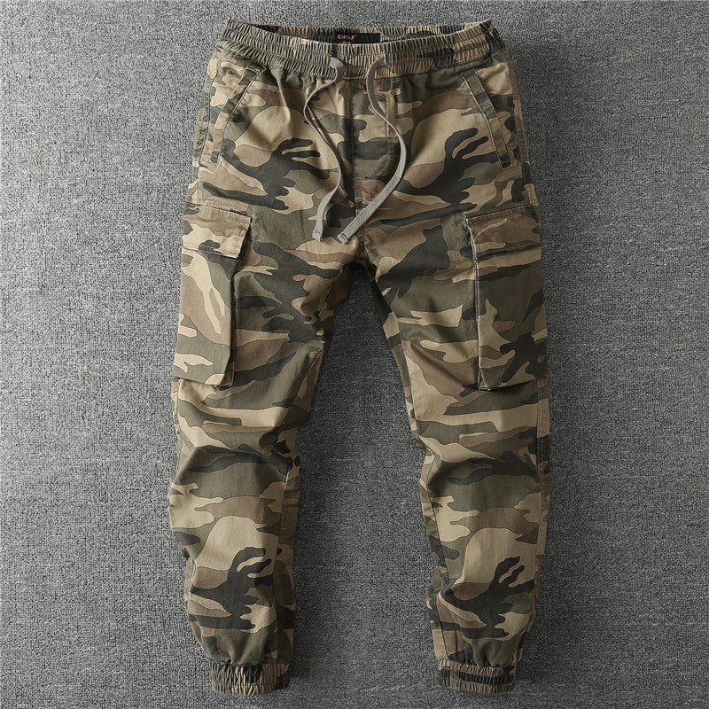 Herren Cargo-Jogginghose mit elastischem Bund, Kordelzug und aufgesetzten Taschen Drune