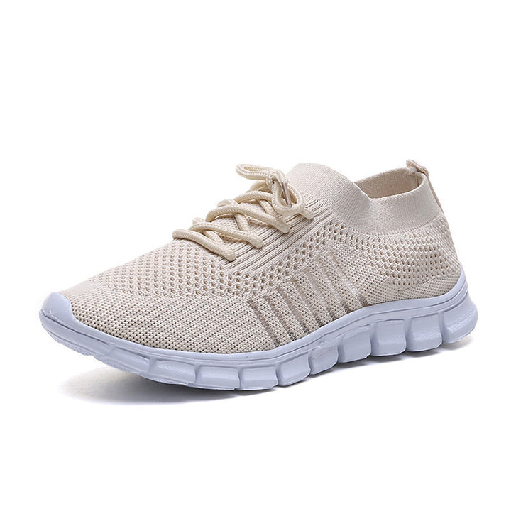 Damen atmungsaktiver Strick-Sneaker mit flexibler Segmentsohle und Komfortfußbett Drune