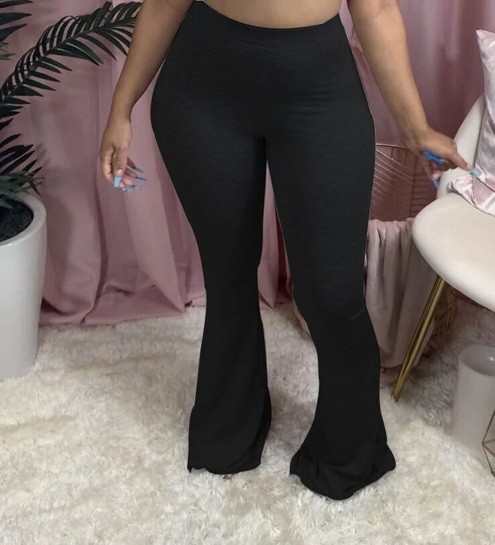 Damen Schlagleggings mit hohem Bund und elastischem Material Drune