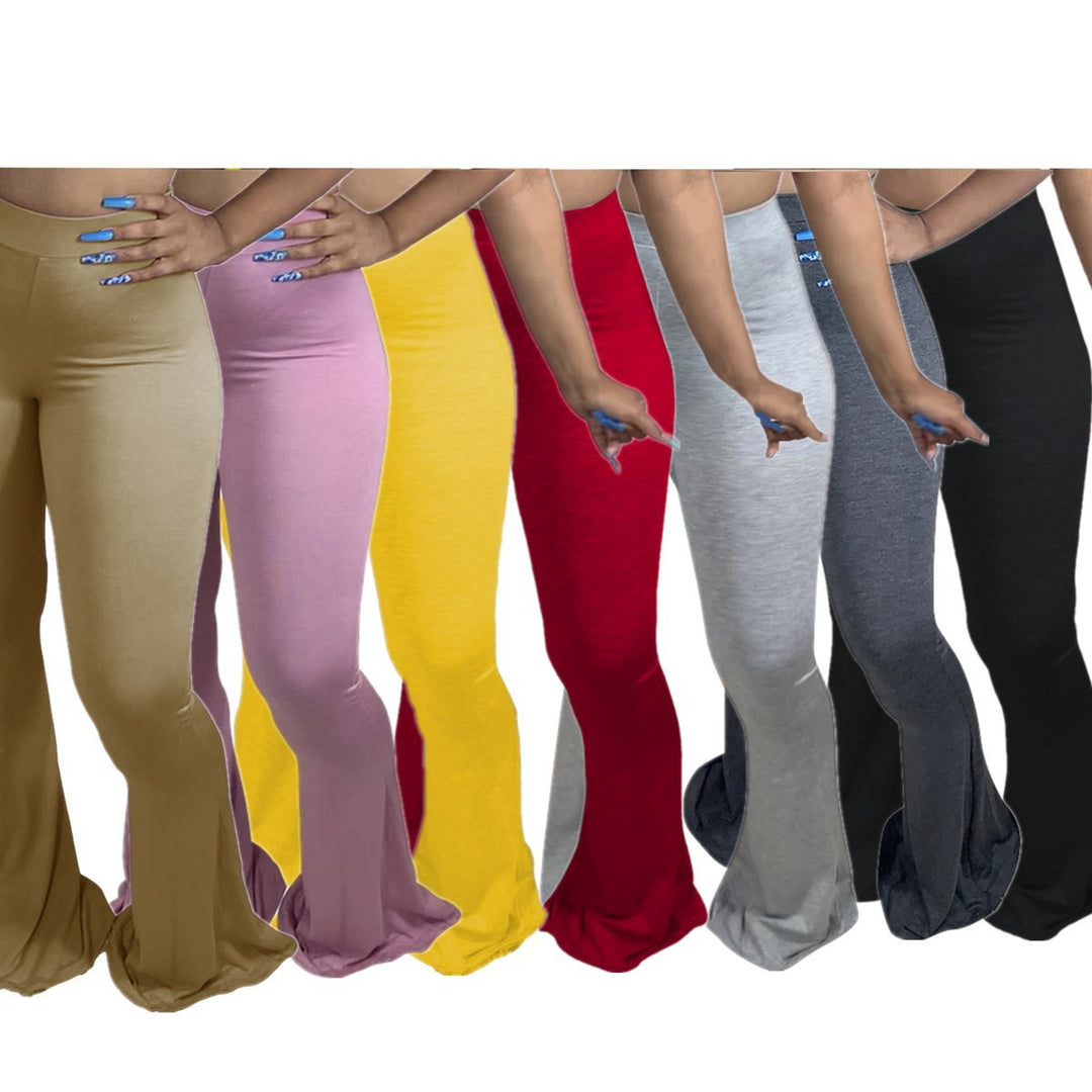 Damen Schlagleggings mit hohem Bund und elastischem Material Drune