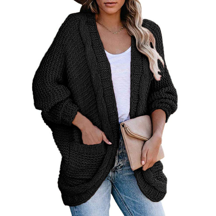 Damen Grobstrickcardigan mit lässiger Silhouette und großen Taschen Drune
