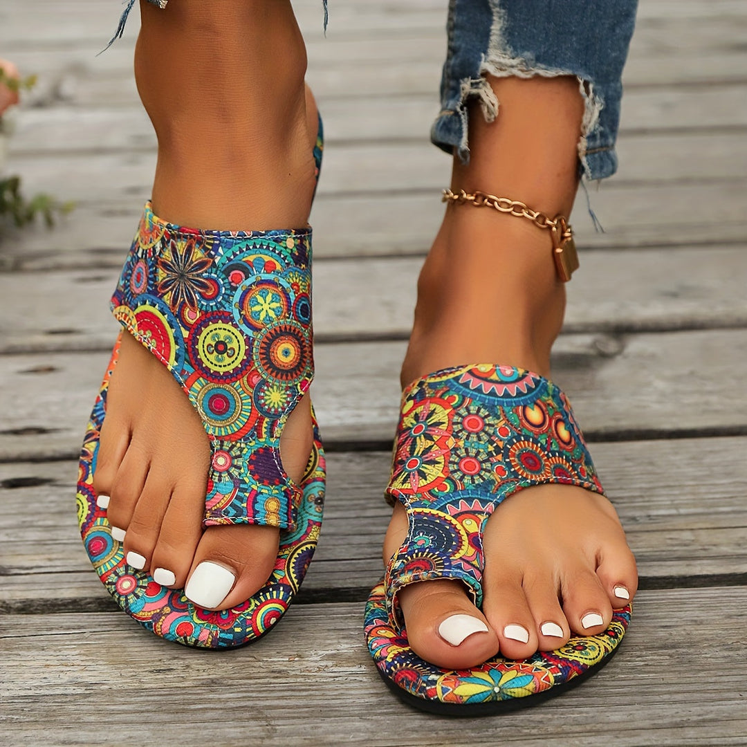 Drune | Florale Flip Flops Für Frauen