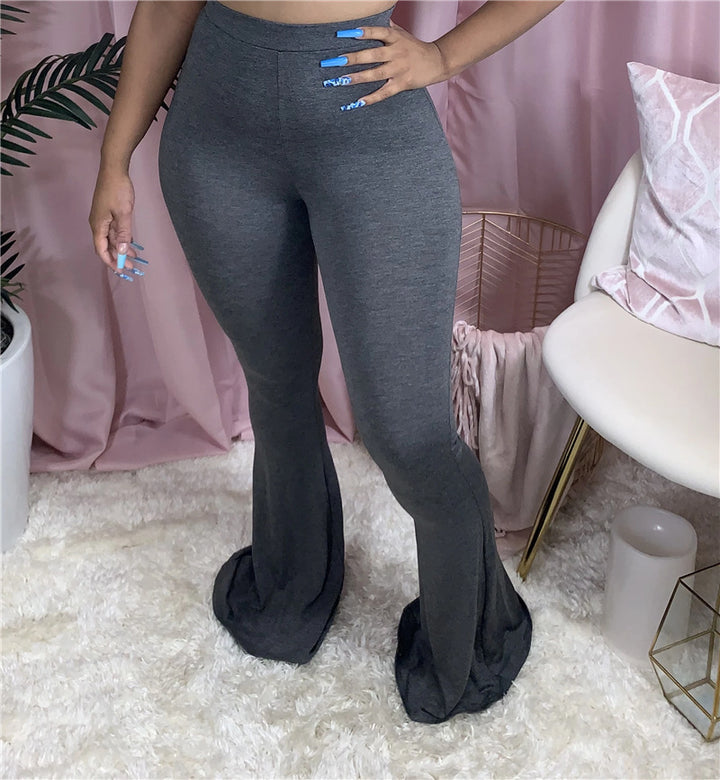 Damen Schlagleggings mit hohem Bund und elastischem Material Drune
