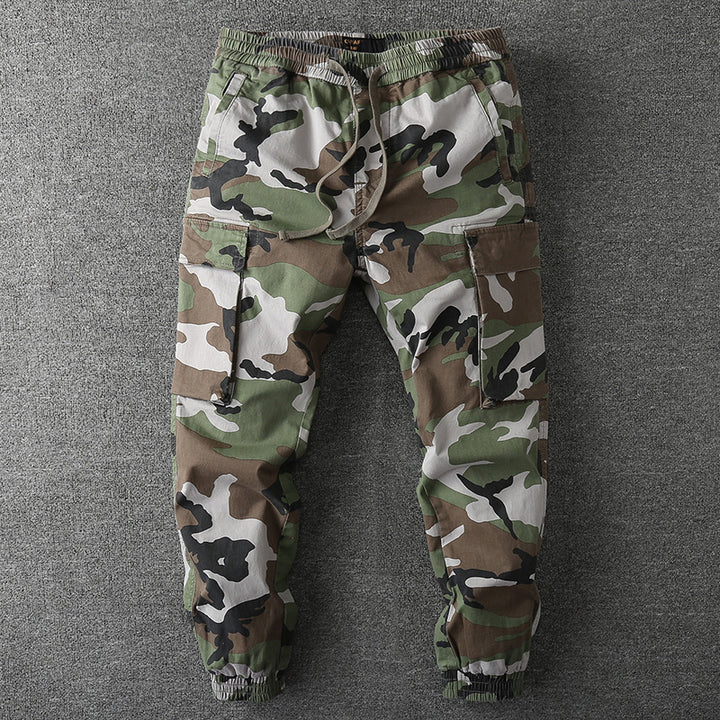 Herren Cargo-Jogginghose mit elastischem Bund, Kordelzug und aufgesetzten Taschen Drune