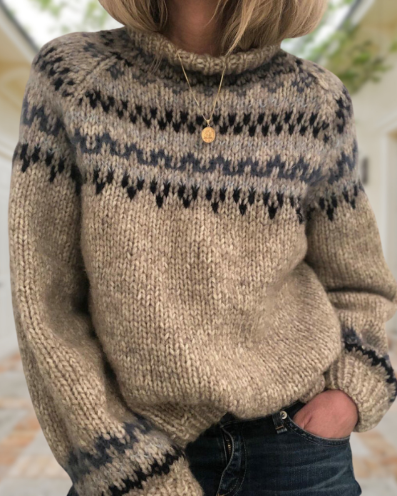 Drune | Klassisch Gemusterter Strickpulli