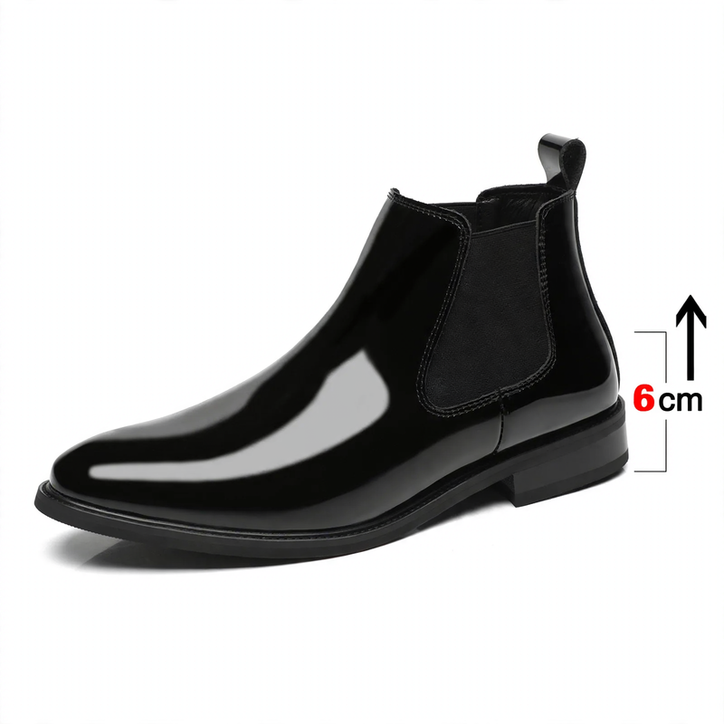 Herren Chelsea-Stiefel aus Leder mit optionaler Erhöhung