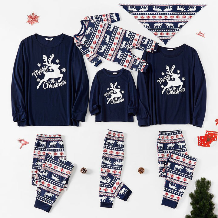 Weihnachtliches Familien-Schlafanzug-Set