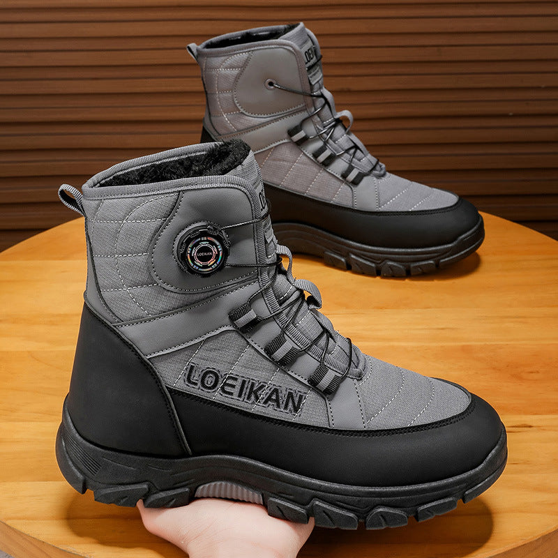 Gefütterte Herren-Winterstiefel, große Größen
