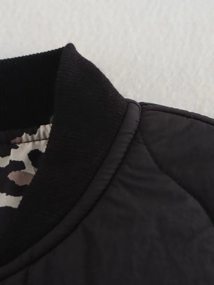 Drune | Mit Leopardenfutter gep padded Jacke für Damen