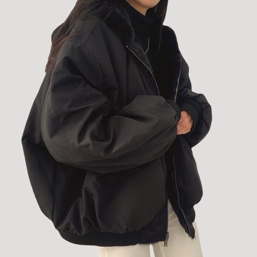 Drune | Damen Sherpa Fleece Teddy Jacke Winterstil