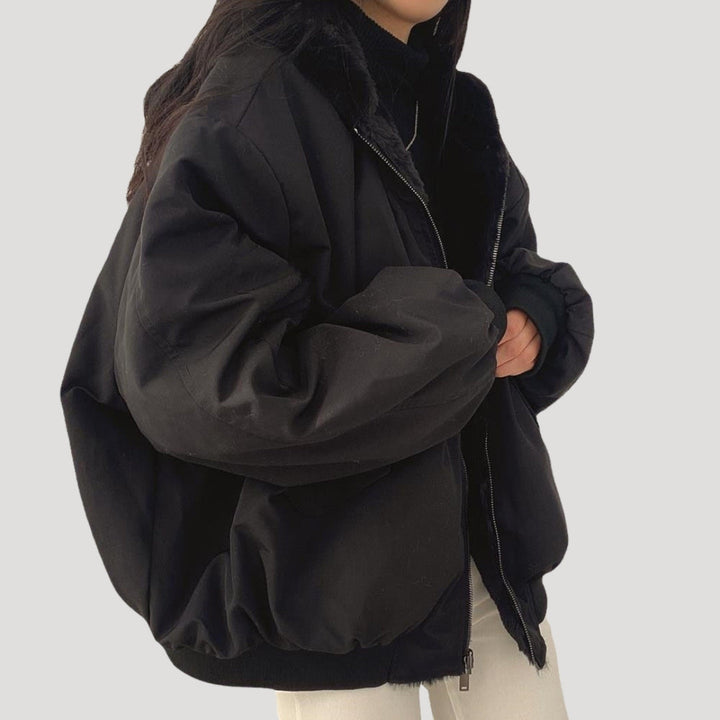 Drune | Damen Sherpa Fleece Teddy Jacke Winterstil