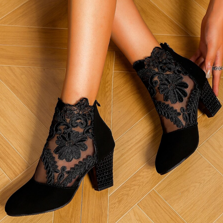 Drune | Bestickte High-Heel-Stiefel - Trendy Footwear