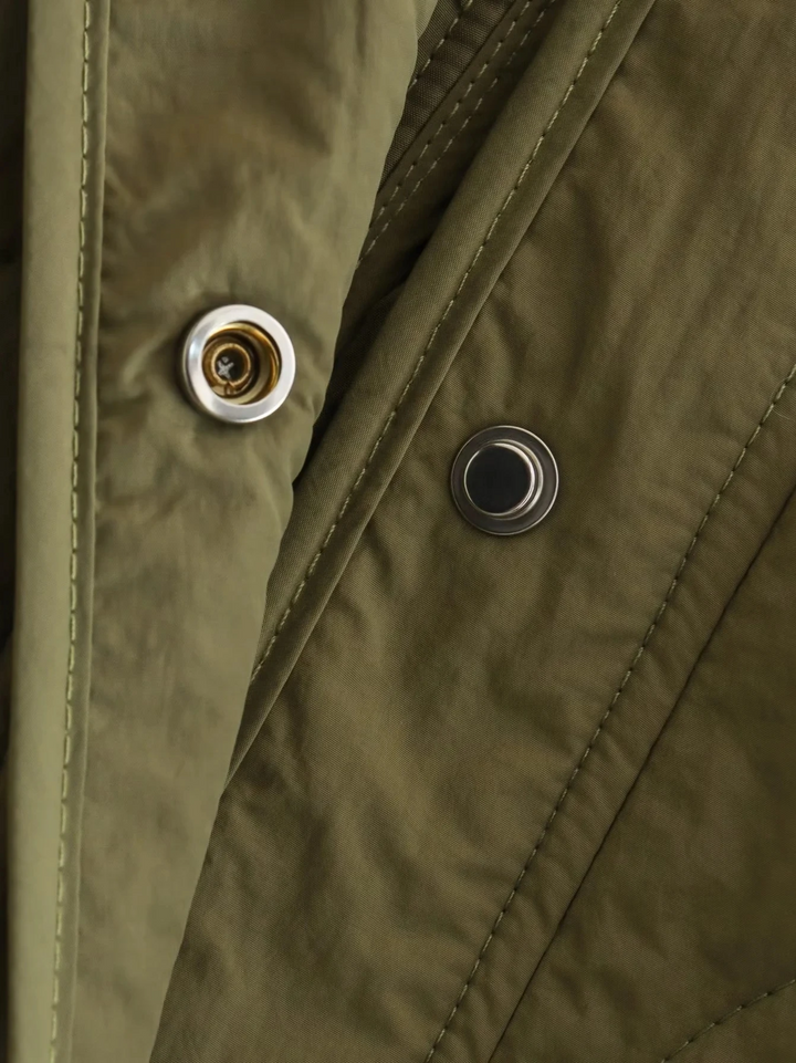 Drune | Gepolsterte Jacke Damen, Leichtes Übergröße Modell Mit Taschen, Knopfverschluss