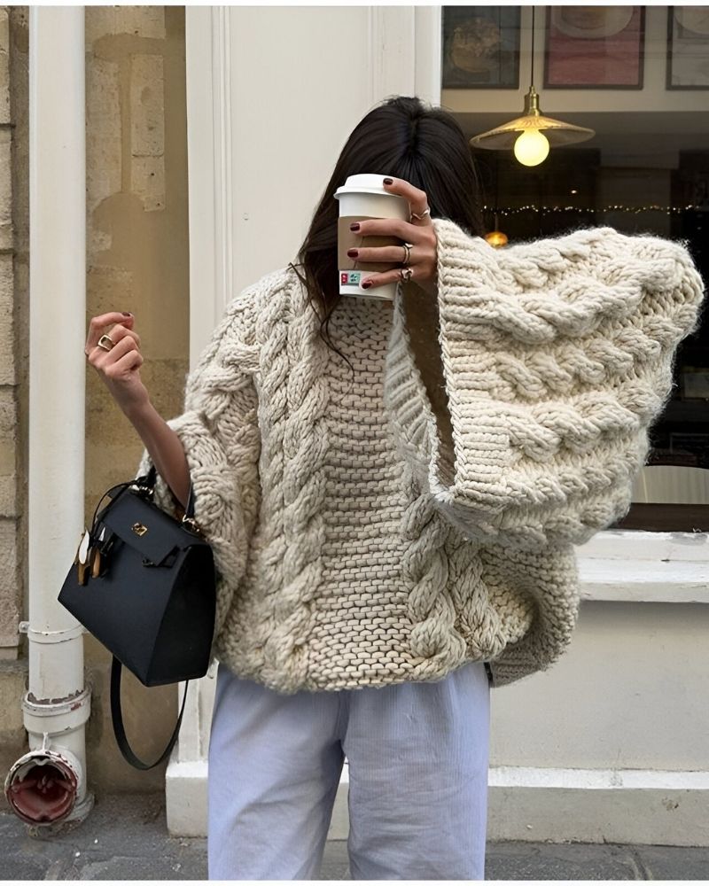 Drune | Gestrickter Übergrösse-Pullover