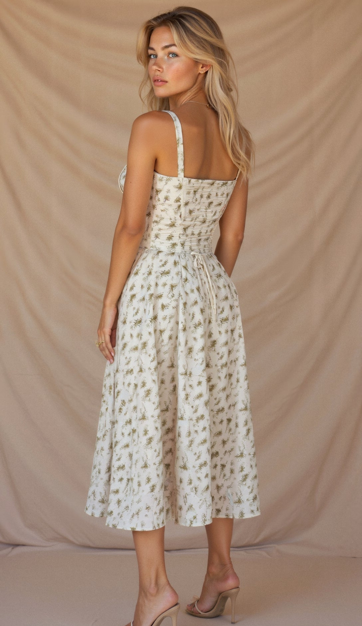 Drune | Blumen Kleid für Frauen Midi