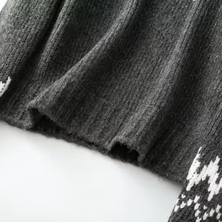 Drune | Geometrischer Jacquard Pullover für Einzigartigen Stil