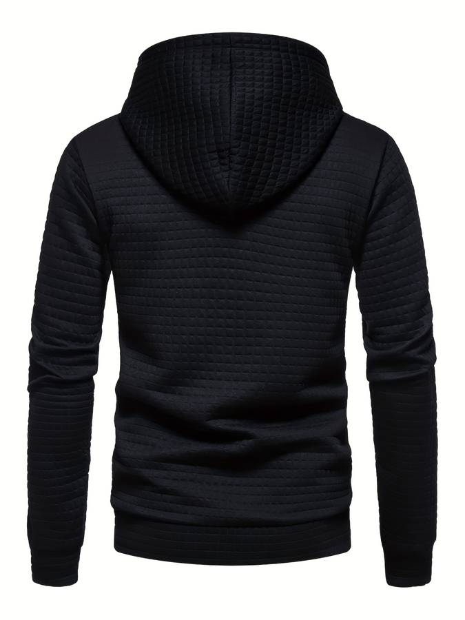 Drune - Lässiger Waffelmuster Hoodie für Männer