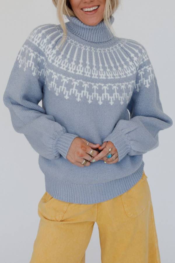 Drune | Weihnachts Verdickte Rollkragen Langarm Gestrickter Pullover