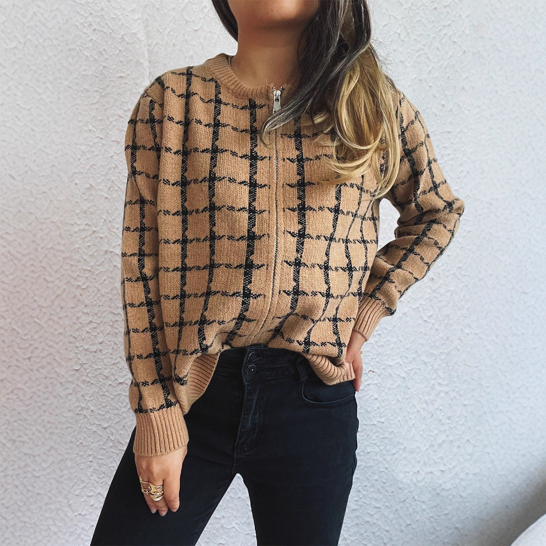 Drune | Cozy checked cardigan with pockets for everyday style