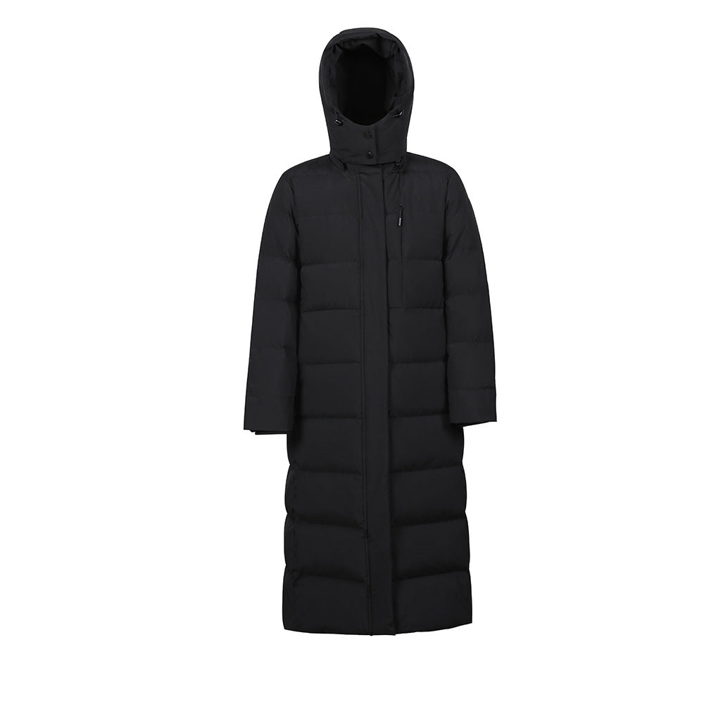 Extra lange Damen-Daunenjacke für extreme Kälte