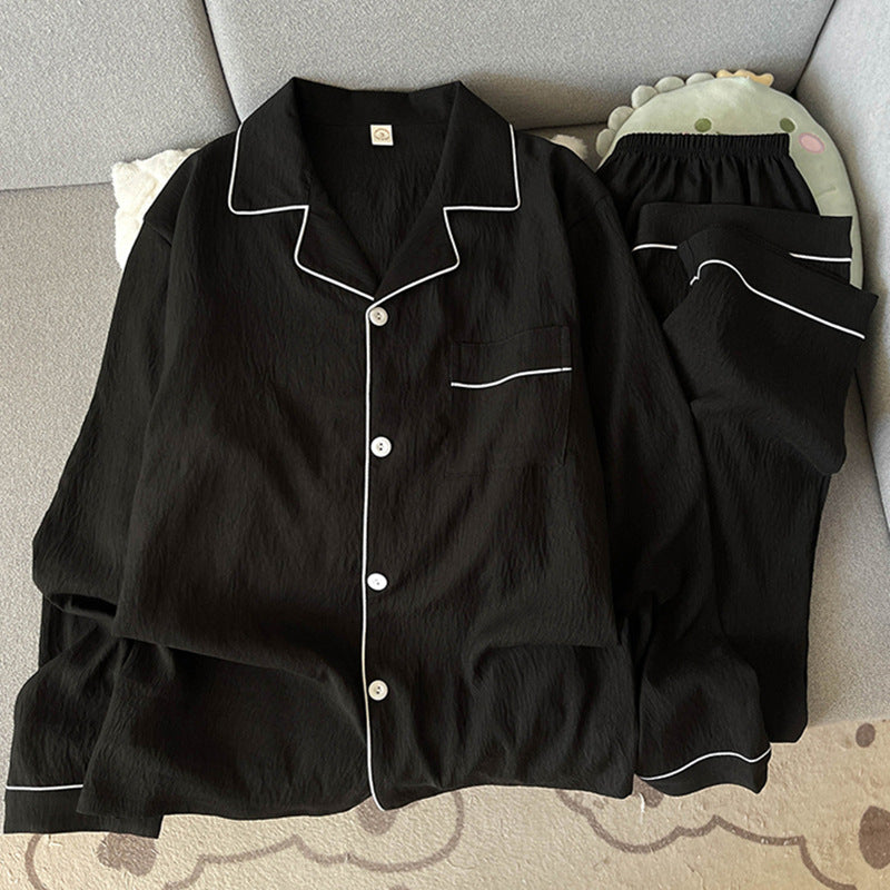 Herren-Pyjama-Set aus Baumwollmusselin, atmungsaktiv