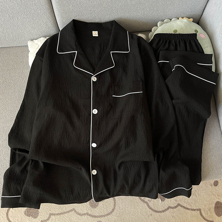 Herren-Pyjama-Set aus Baumwollmusselin, atmungsaktiv