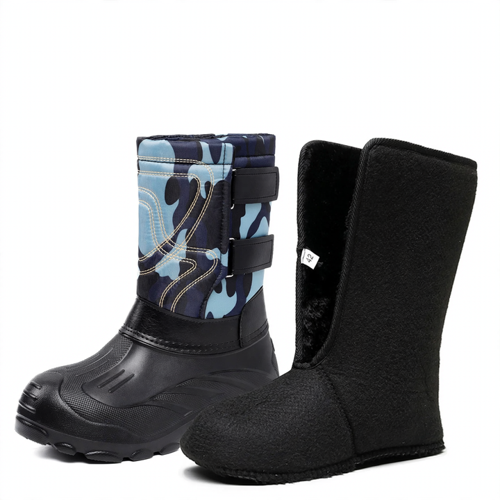 Gefütterte Herren-Winterstiefel zum Hineinschlüpfen
