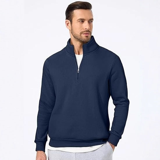 Herren Sweatshirt mit Stehkragen und Reißverschluss