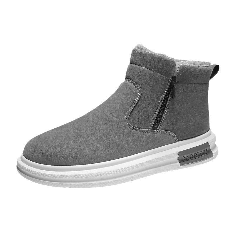 Gefütterte Herren-Winterstiefel, flacher Absatz, EVA-Sohle