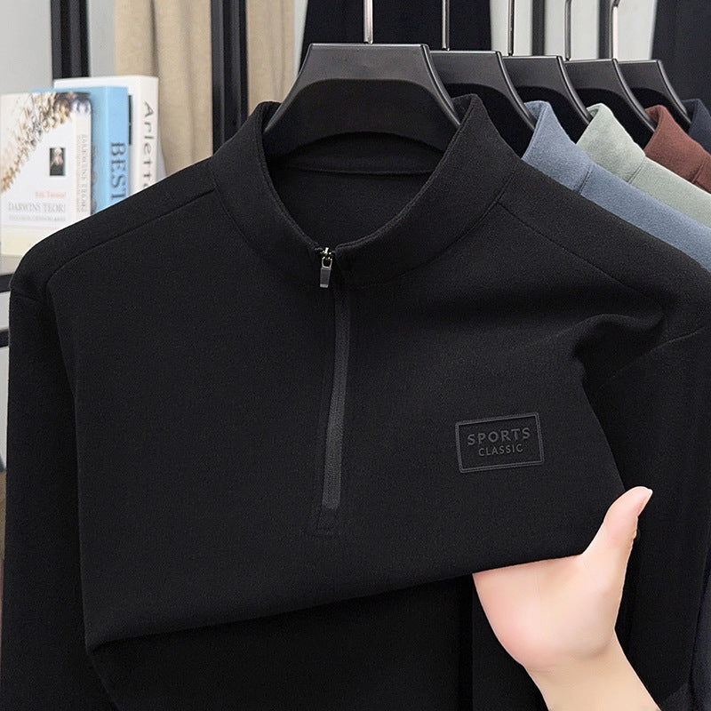 Herren-Sweatshirt mit Reißverschluss und Stehkragen