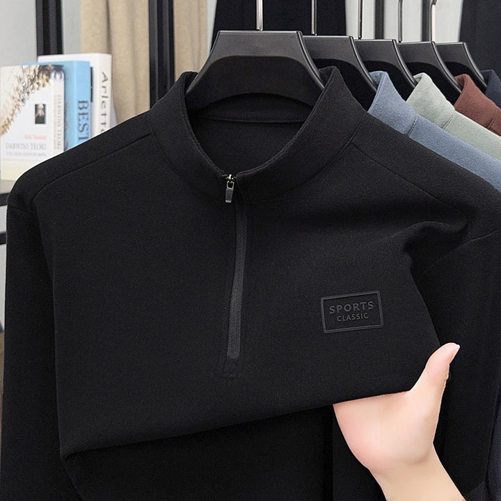 Herren-Sweatshirt mit Reißverschluss und Stehkragen