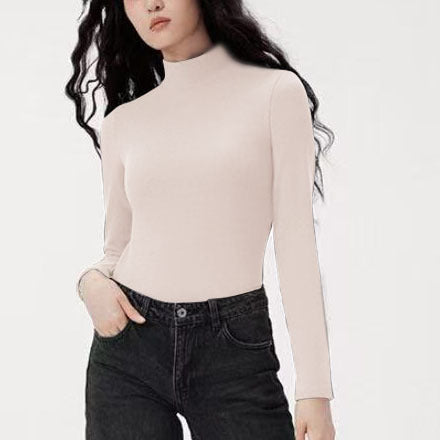 Gefüttertes Damen-Langarm-Unterziehshirt mit Rollkragen