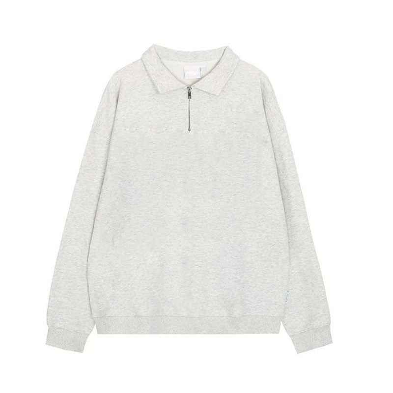 Polo-Sweatshirt mit halbem Reißverschluss