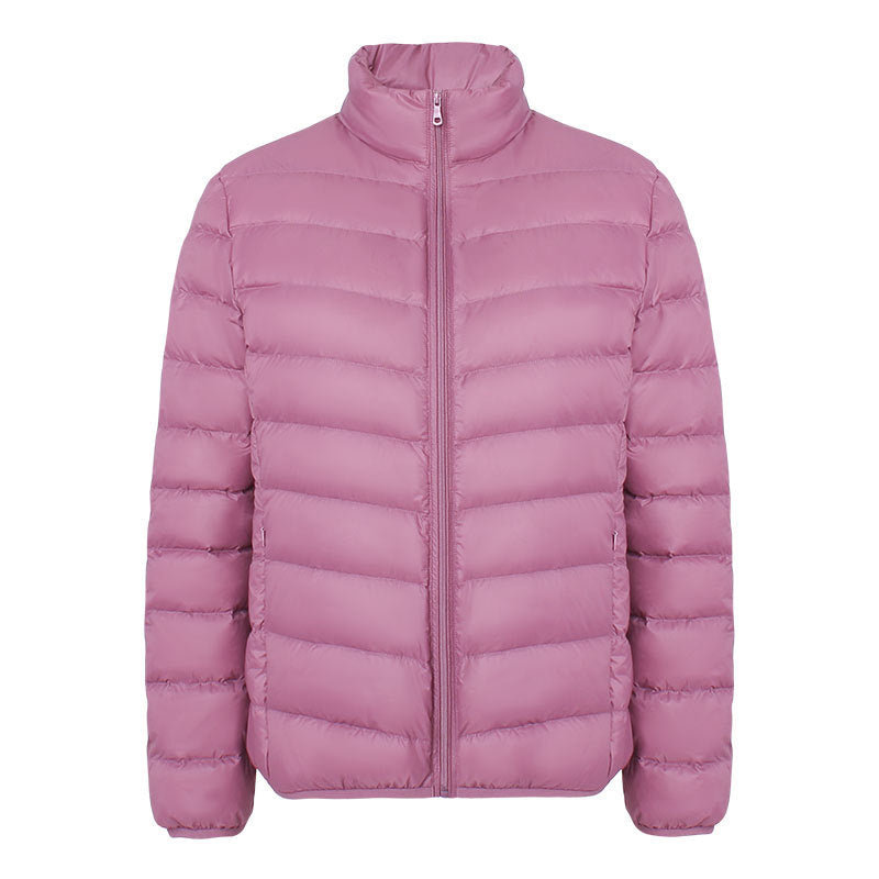 Leichte Damen-Daunenjacke mit Stehkragen