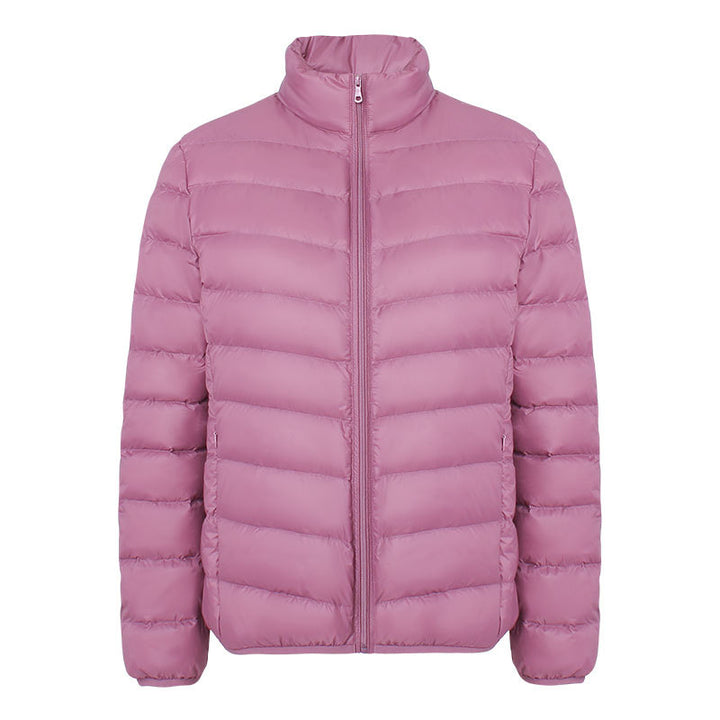 Leichte Damen-Daunenjacke mit Stehkragen