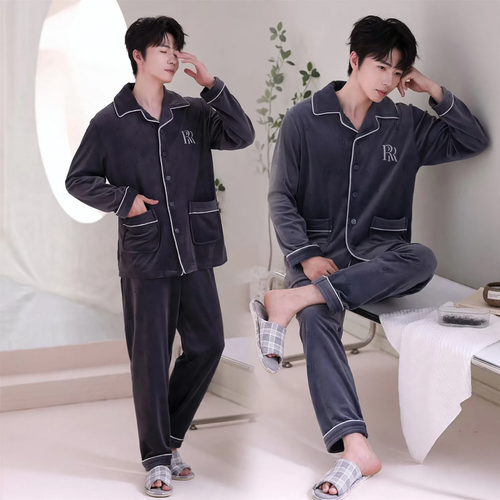 Warmer Herren-Hausanzug aus Insel-Fleece