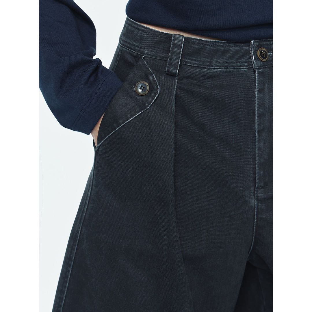 Kord-Cargohose für Damen, Kokon-Schnitt, V63832