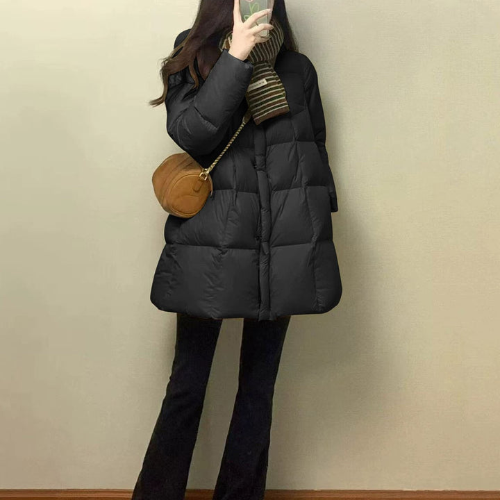 Mittellange Damen-Steppjacke im koreanischen Stil