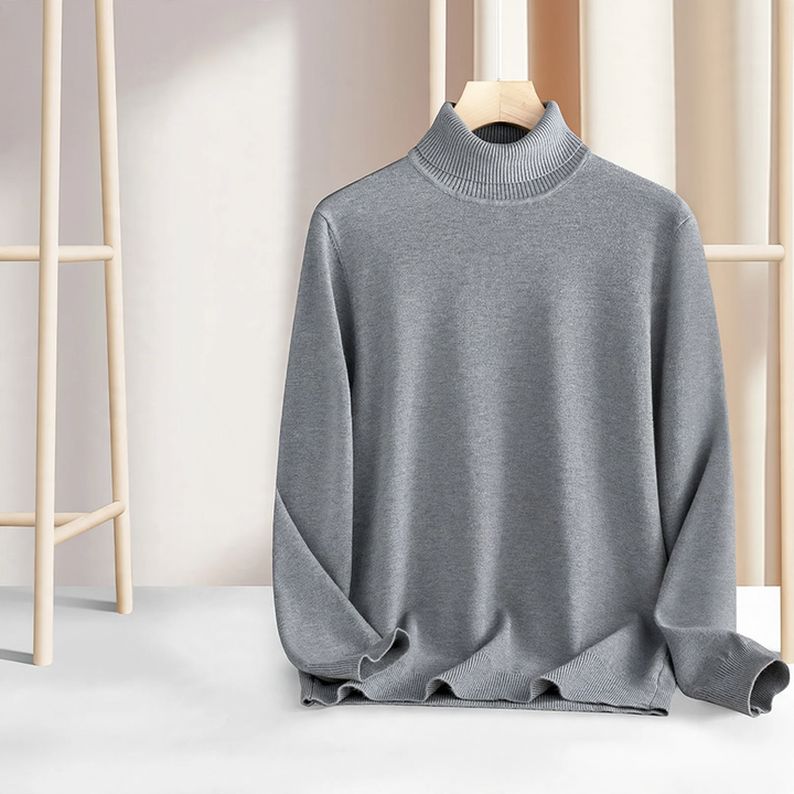 Herren Rollkragenpullover aus Wolle und Modal, warm