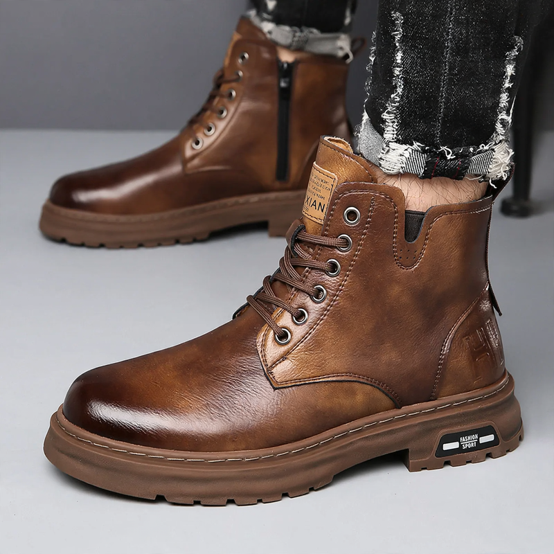 Herren-Arbeitsstiefel, gefüttert, rutschfest
