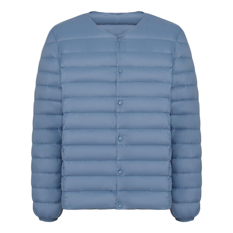 Leichte Herren-Daunenjacke, V-Ausschnitt oder Rundhals
