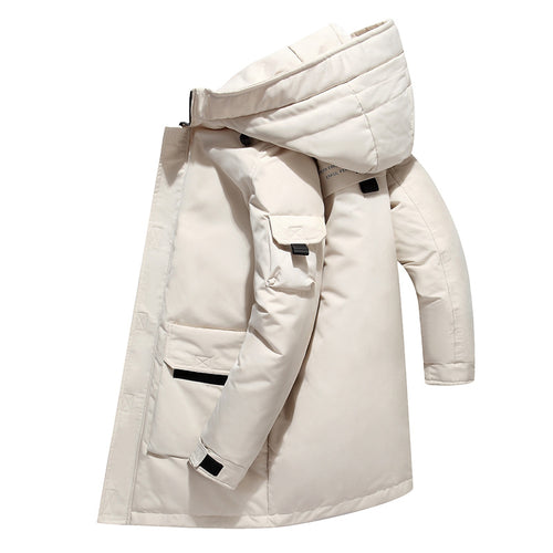 Gefütterte Herren-Daunenjacke im Parka-Stil