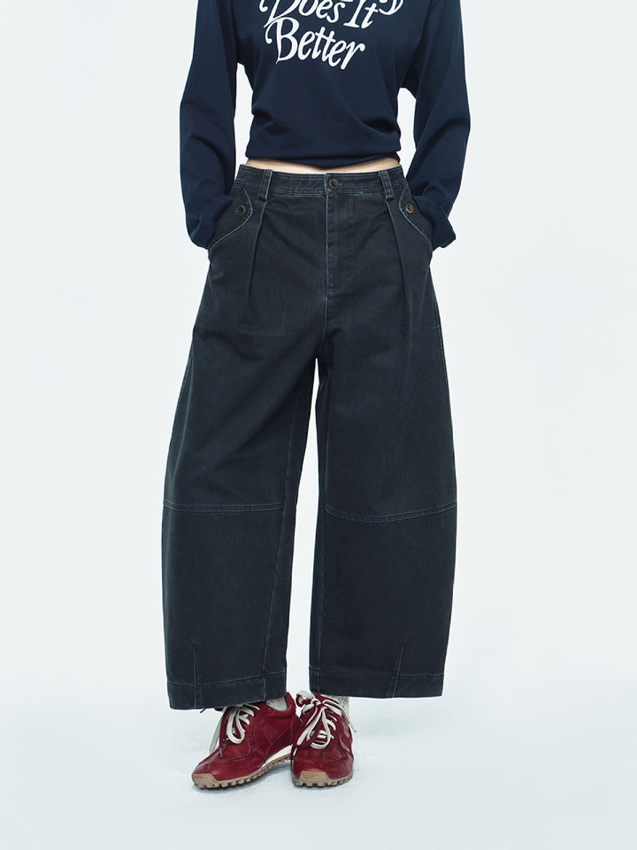 Kord-Cargohose für Damen, Kokon-Schnitt, V63832