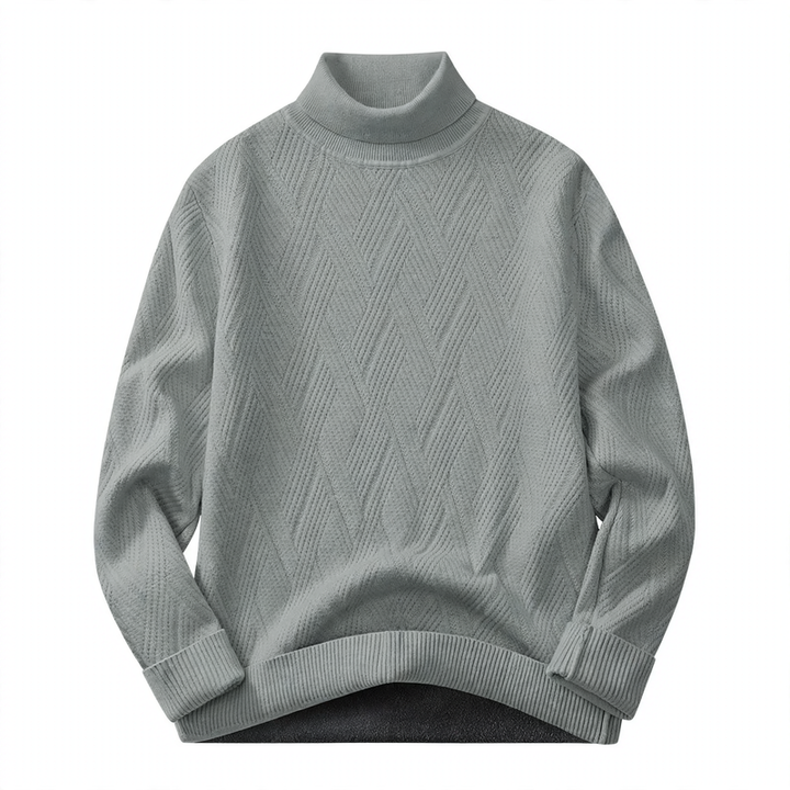 Herren-Rollkragenpullover, gefüttert, warm