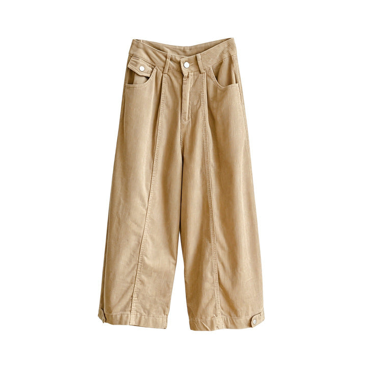 Damen-Cordhose, 7/8-Länge, weites Bein