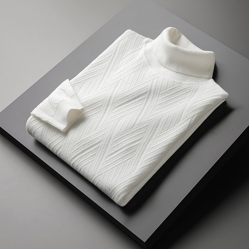 Herren-Rollkragenpullover, gefüttert, warm