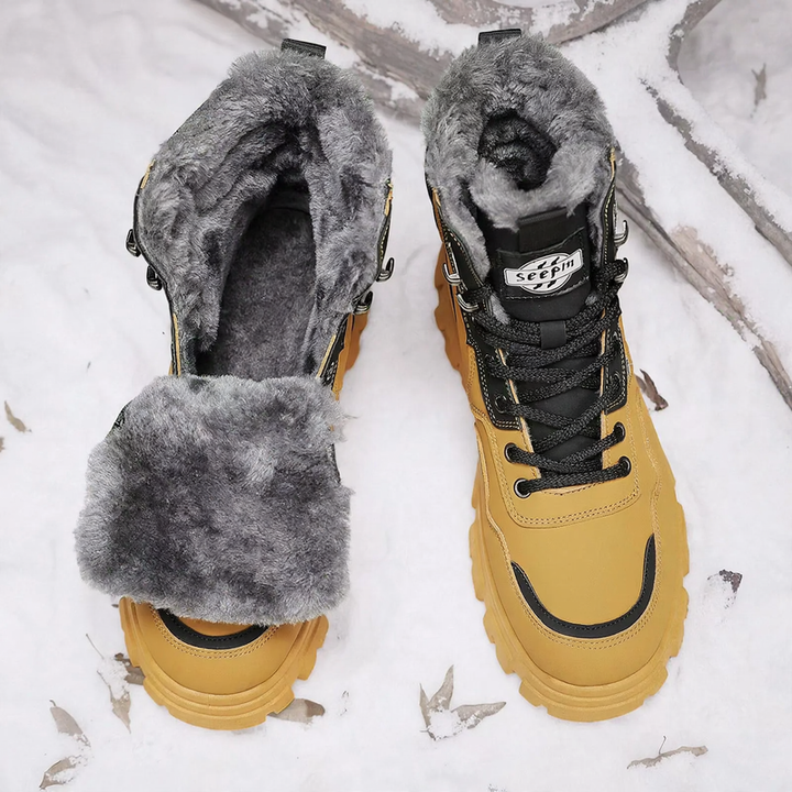 Herren-Winterstiefel, gefüttert, wasserabweisend