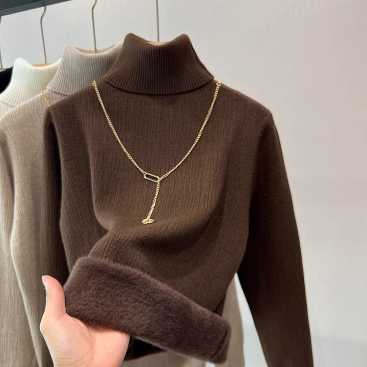 Damen-Unterzieh-Pullover mit Fleece-Futter